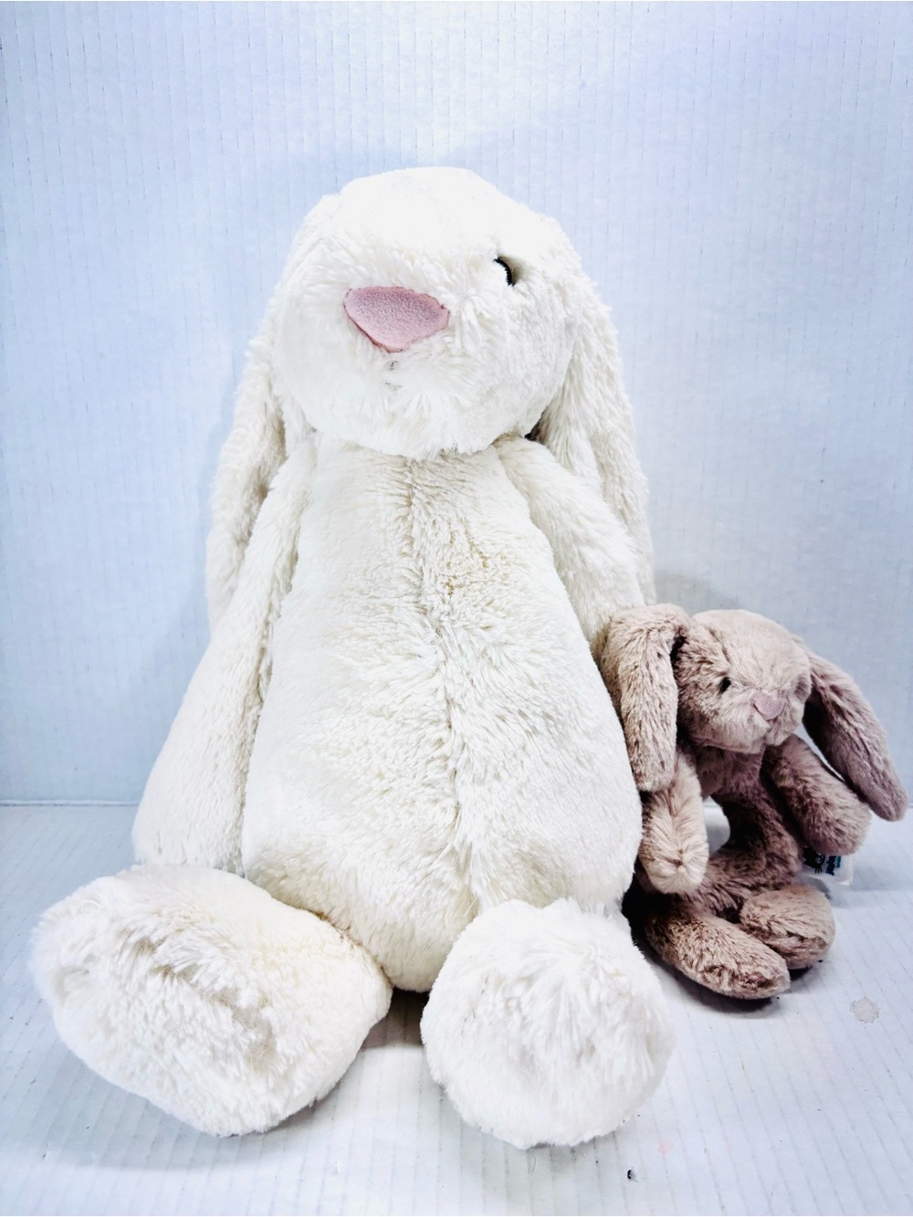 Jellycat Bashful Cream Bunny Large AUTHENTIC 15” Rabbit & Bashful Bunny Rattler
